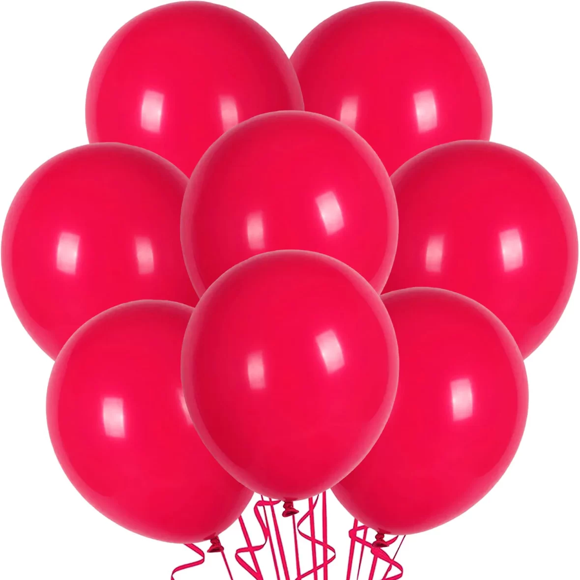 Set 6 baloane latex, Rosu, de 30 cm