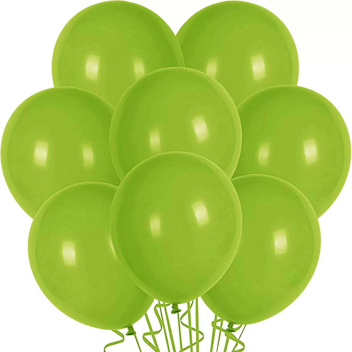 Set 10 baloane latex, Verde Lime Inchis, de 30 cm, cod culoare #014