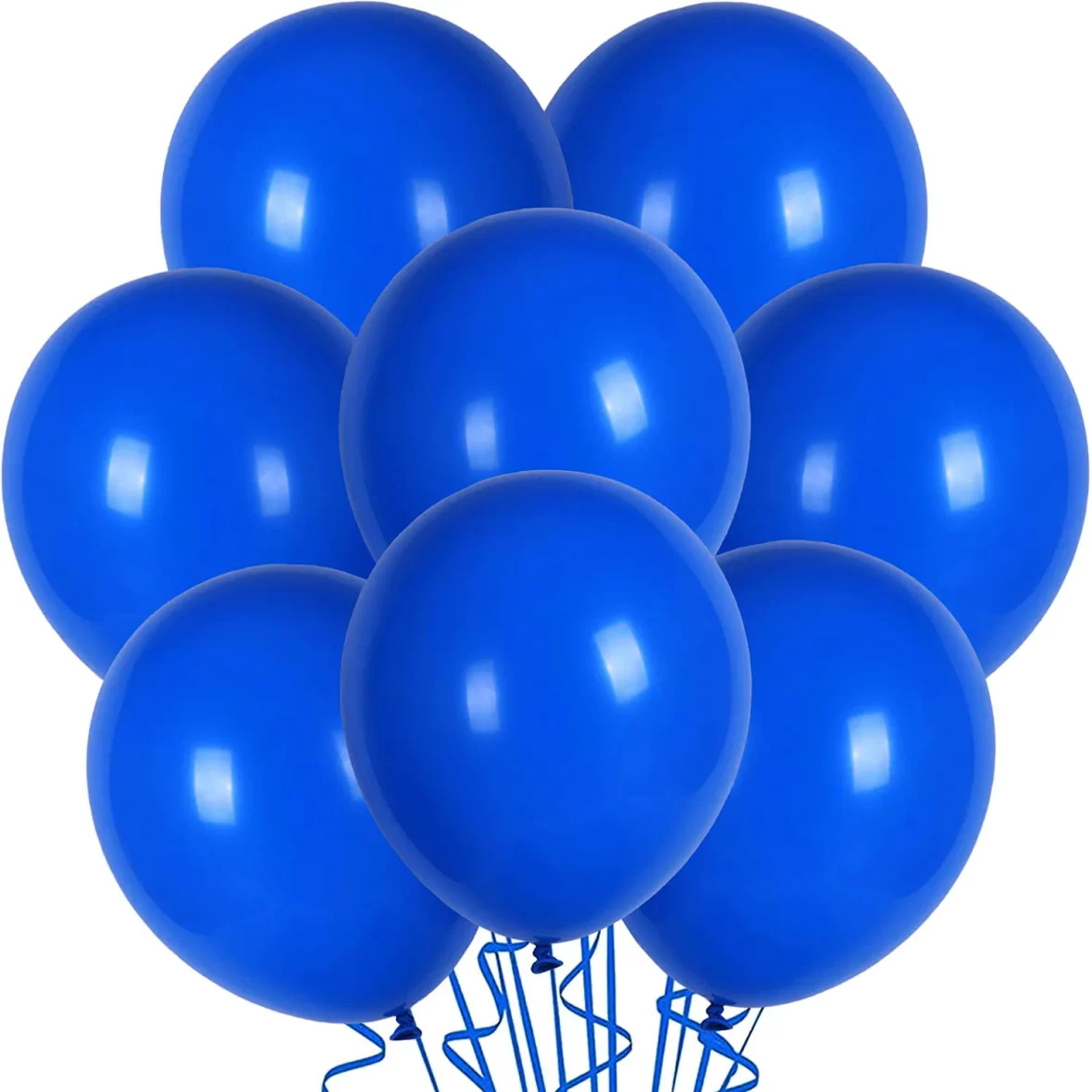 Set 10 baloane latex, Albastru Electric, de 30 cm, cod culoare #007