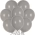 Set 10 baloane latex, Gri, de 30 cm, cod culoare #024