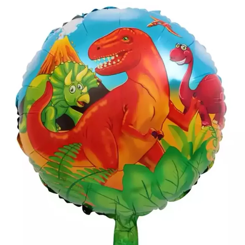 Balon folie Dinozauri, rotund, 45 cm
