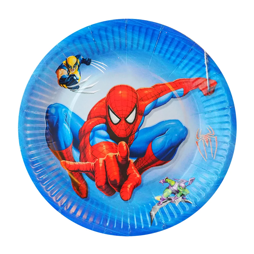 Set 10 farfurii Spiderman, 18 cm