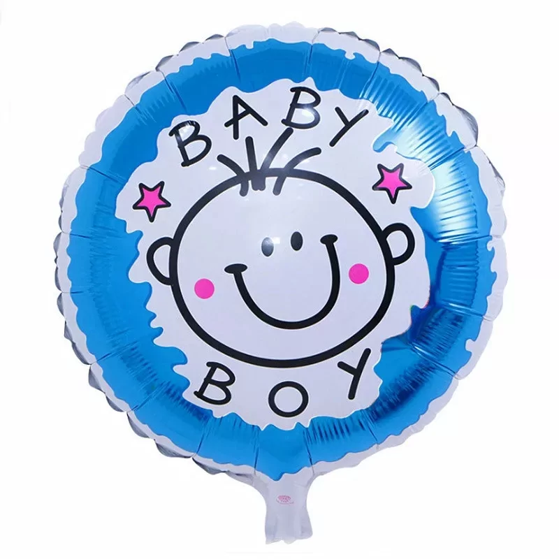 Balon folie Baby Boy, rotund, 45 cm