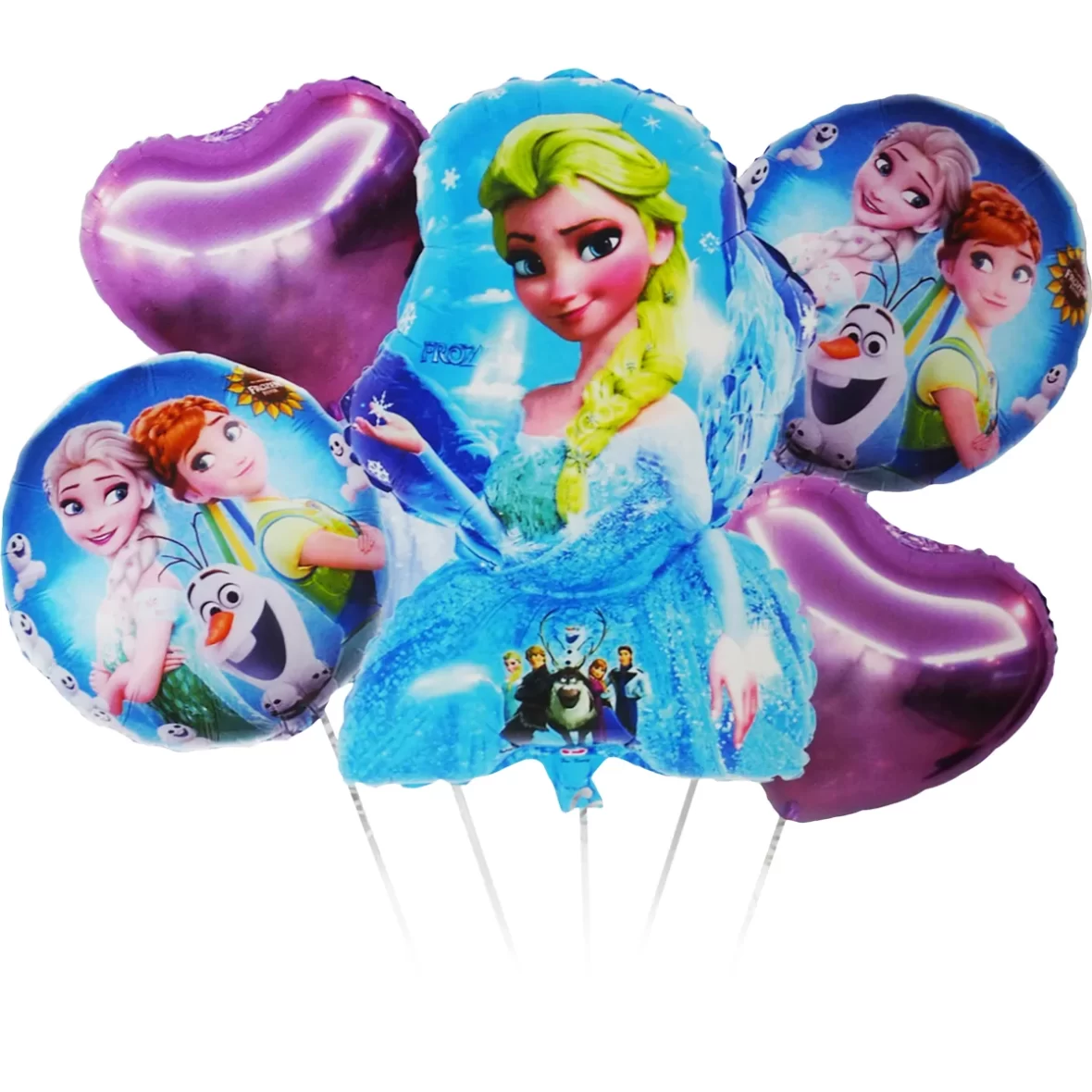 Set aranjament 5 baloane folie Frozen