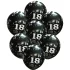 Set 6 baloane cu numarul 18, culoare neagra