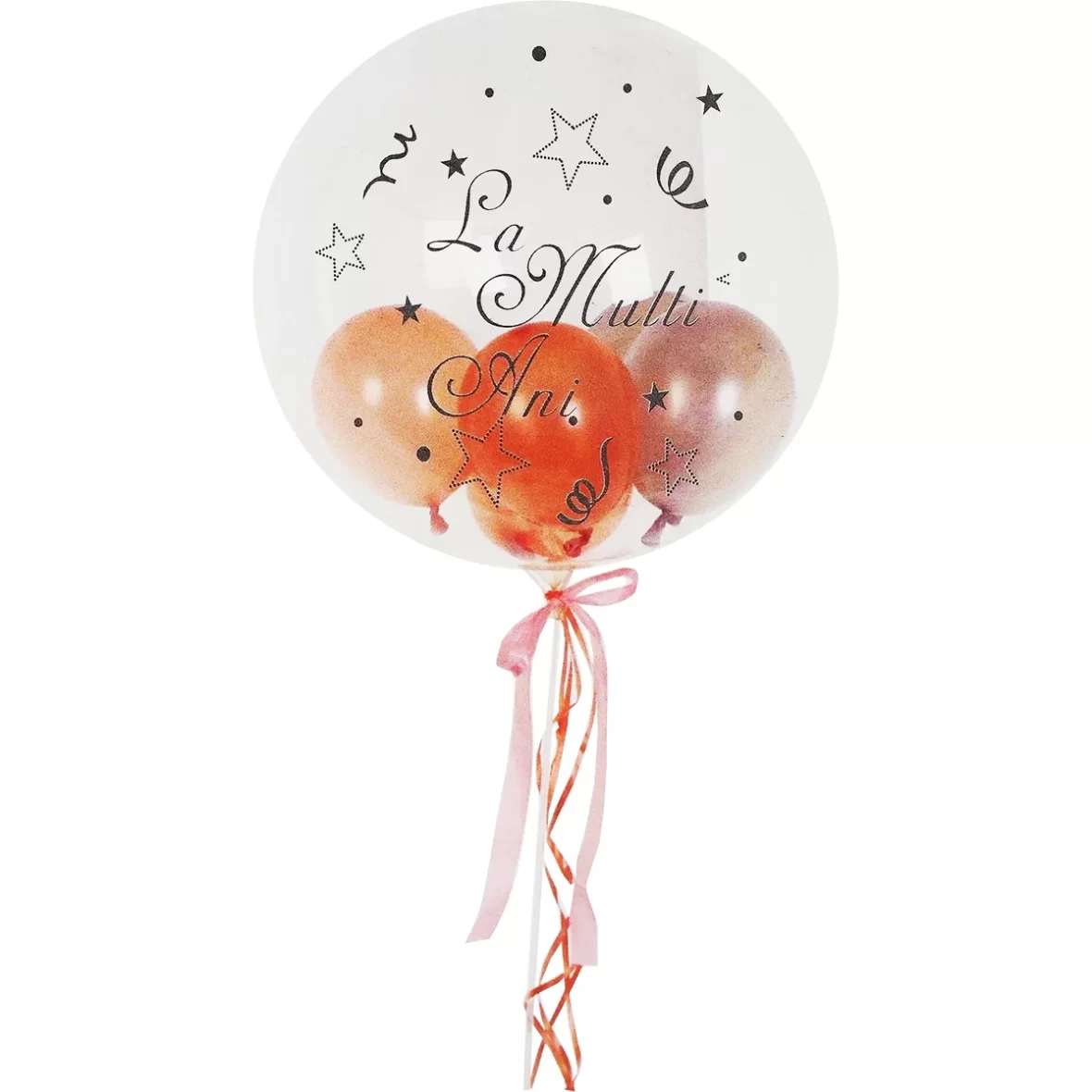 Set aranjament Balon Bobo La Multi Ani cu balonase si accesorii