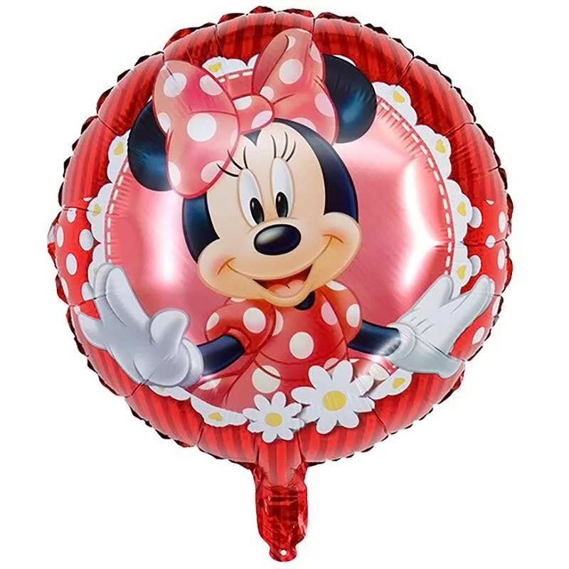 Balon folie Minnie, rosu, rotund 45 cm