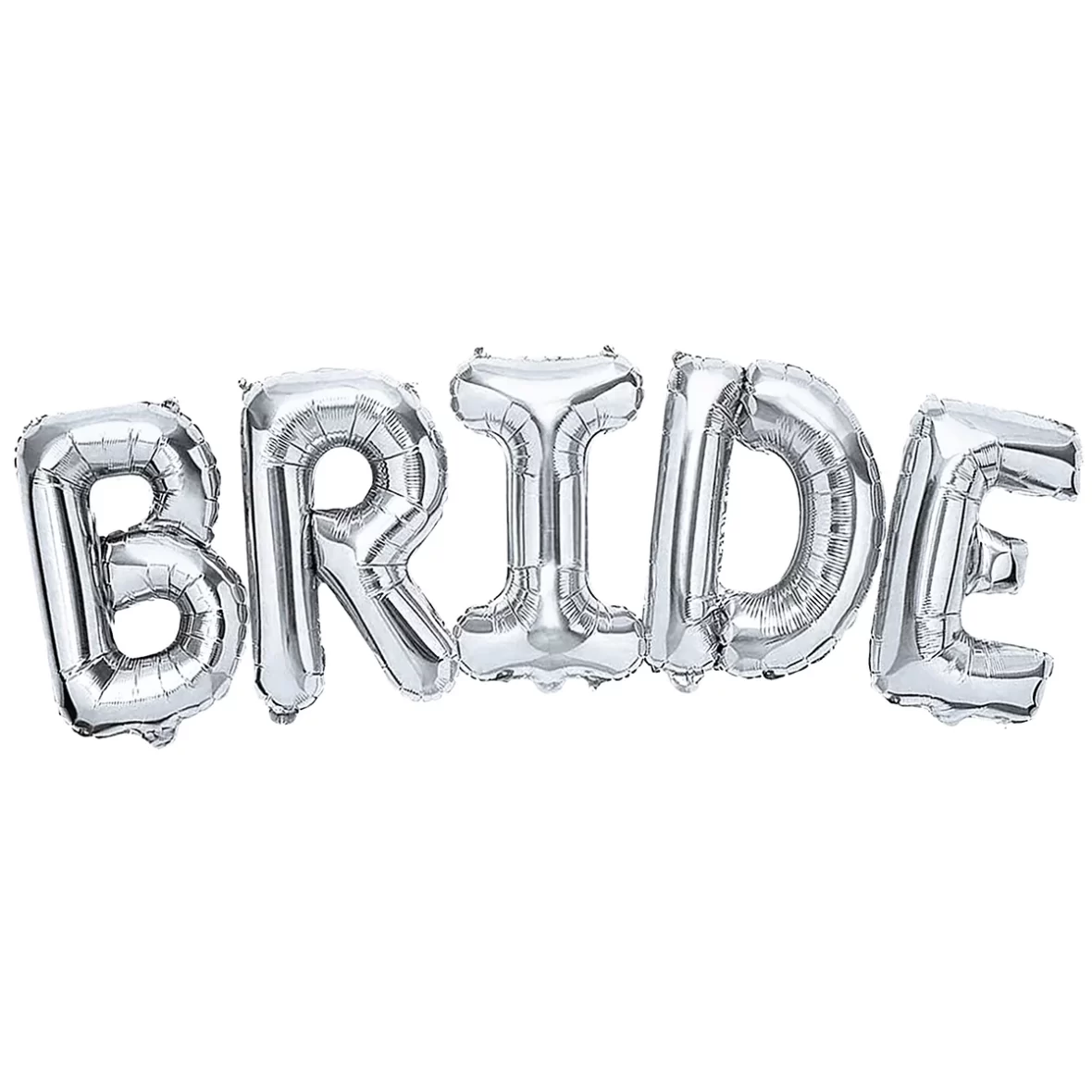 Set baloane folie litere Bride, argintiu, 90 cm