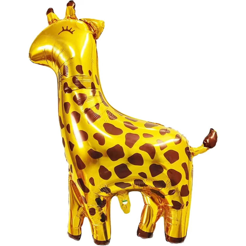 Balon folie figurina Girafa, maro-auriu, 80 cm