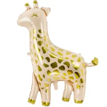 1858-balon-folie-figurina-girafa-bej-auriu-80-cm