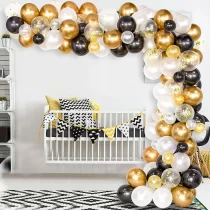 1868-set-arcada-baloane-in-culori-auriu-negru-alb-cu-baloane-confetti-si-accesorii-100-de-baloane