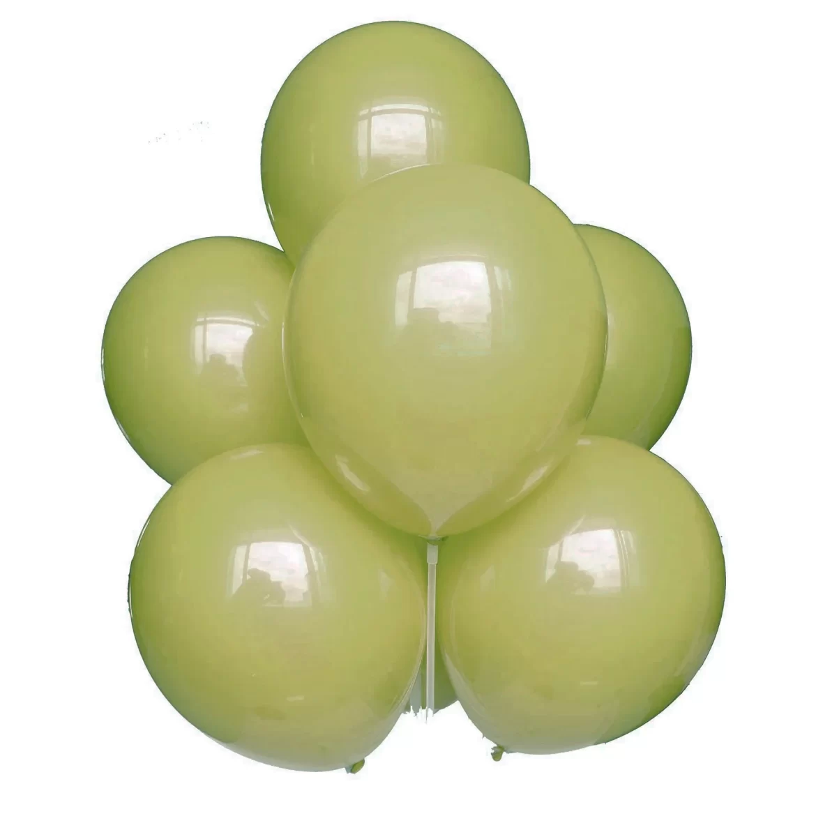 Set 6 baloane latex Verde Kaki, 25 cm