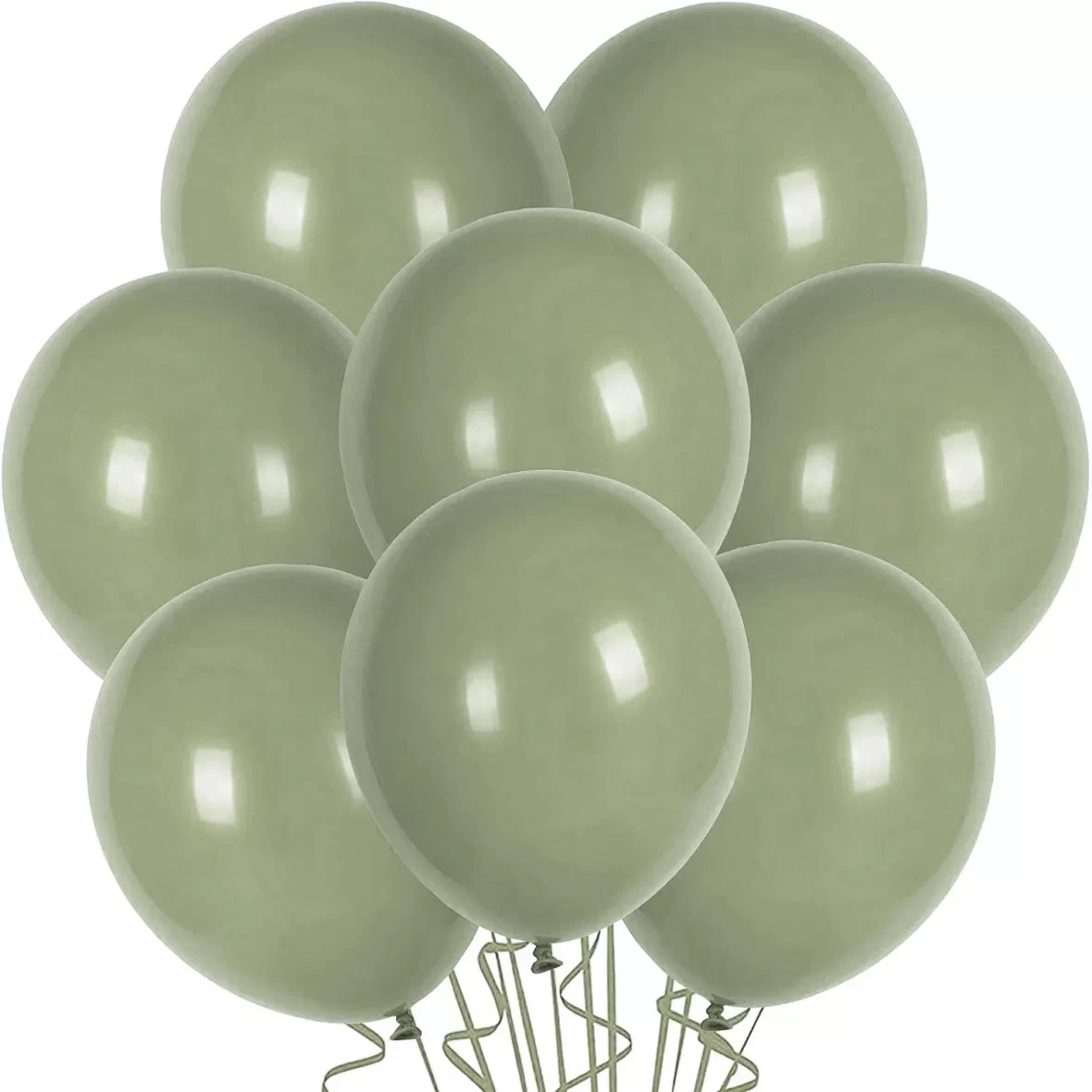 Set 6 baloane latex, Kaki, 30 cm