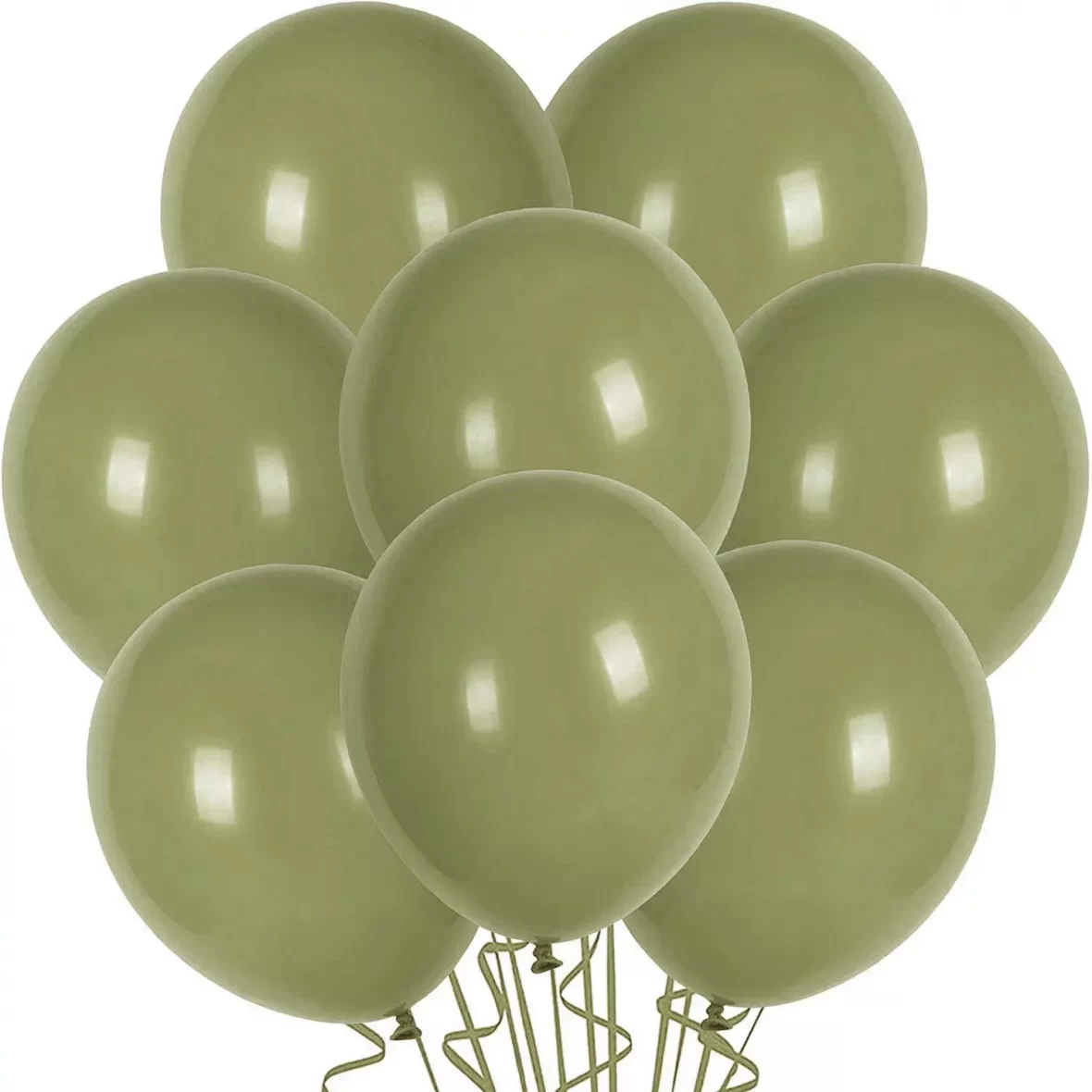 Set 6 baloane latex, Kaki 2, 30 cm