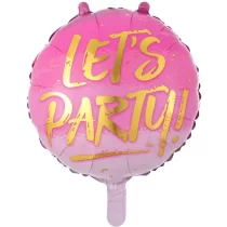 2032-balon-folie-lets-party-roz-rotund-45-cm