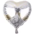 Balon folie Rochie de Mireasa in forma de inimioara, 45 cm