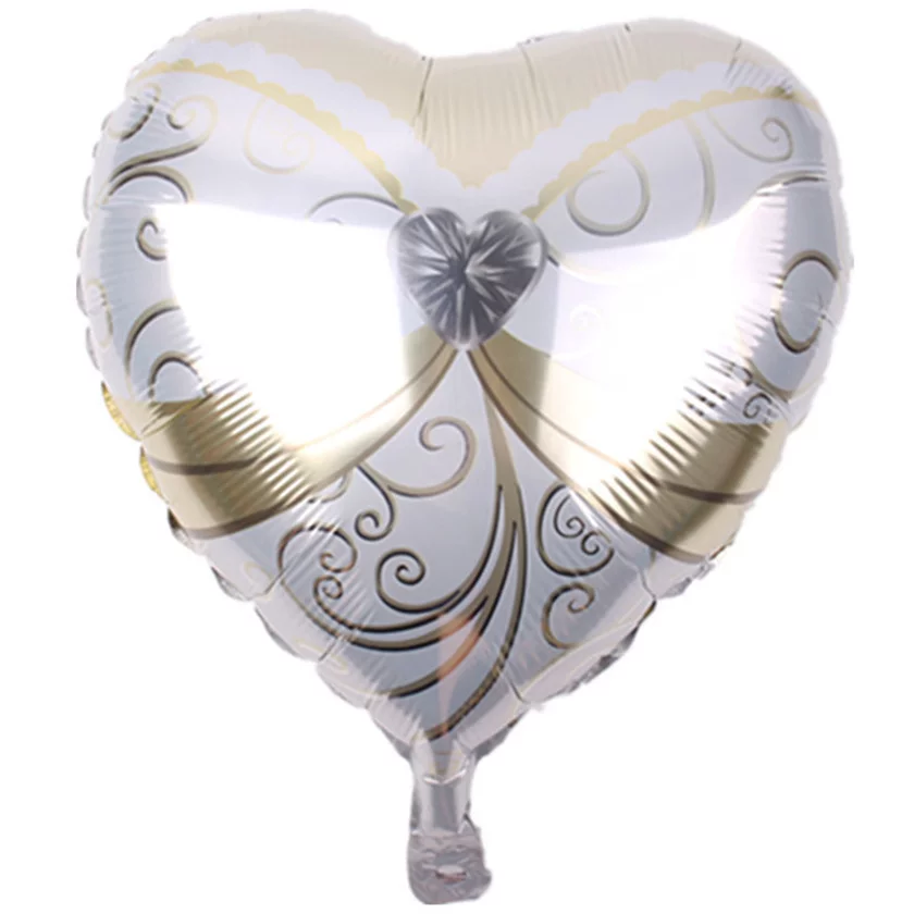 Balon folie Rochie de Mireasa in forma de inimioara, 45 cm