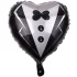 Balon folie Costum Mire in forma de inimioara, 45 cm