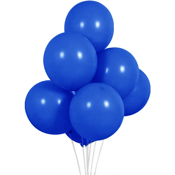 Set 6 baloane latex Albastru Inchis, 12 cm