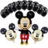 Set aranjament bundle 13 baloane negru cu alb Mickey