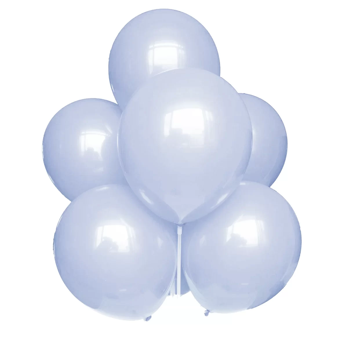 Set 6 baloane latex, Albastru Macaron, 25 cm