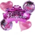 Set aranjament bundle 5 baloane folie Happy Birthday Princess