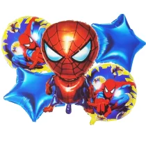 2176-set-aranjament-bundle-5-baloane-folie-spiderman-cu-stelute-albastre