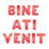 Set aranjament bundle baloane litere Bine ati Venit culoarea Rosu