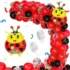 Set aranjament bundle arcada Buburuze  112 baloane folie si latex cu accesorii