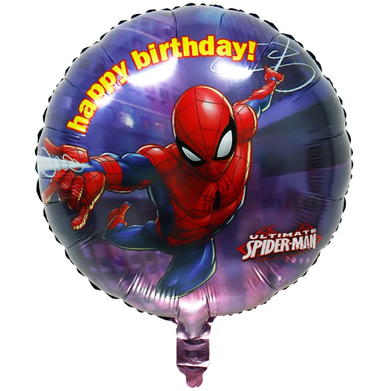 Balon folie Spiderman, rotund, 45 cm