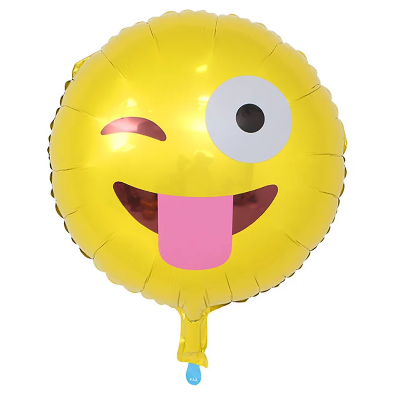 Balon folie Smiley, rotund, 45 cm