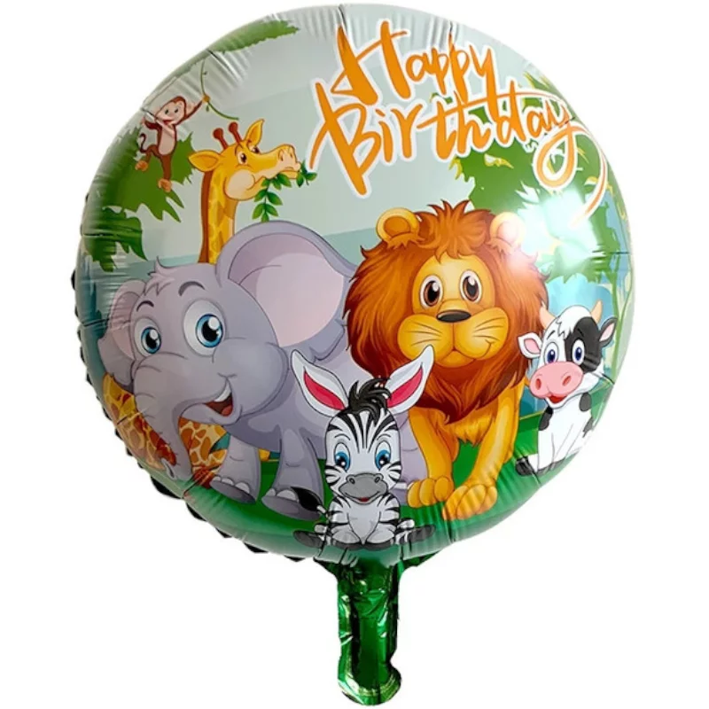 Balon folie Jungle Party, rotund, 45 cm