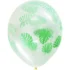 Set 10 baloane latex semitransparente, cu imprimeu frunze, 30 cm
