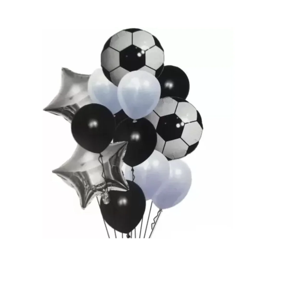 Set aranjament bundle 14 baloane folie si latex Minge Fotbal