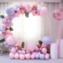 Set aranjament bundle arcada 81 baloane folie si latex cu Frunze Decorative
