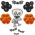 Set aranjament bundle 33 baloane folie si latex cu Schelet si decoratiuni Lilieci
