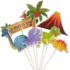 Set 7 decoratiuni tort La Multi Ani, Dino Party