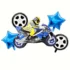 Set aranjament 5 baloane folie cu figurina Motocicleta Albastra