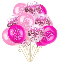 2646-set-10-baloane-latex-1st-birthday-cu-confetti-roz