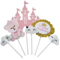 2775-set-6-decoratiuni-tort-cu-castel-si-ursulet-roz-pal