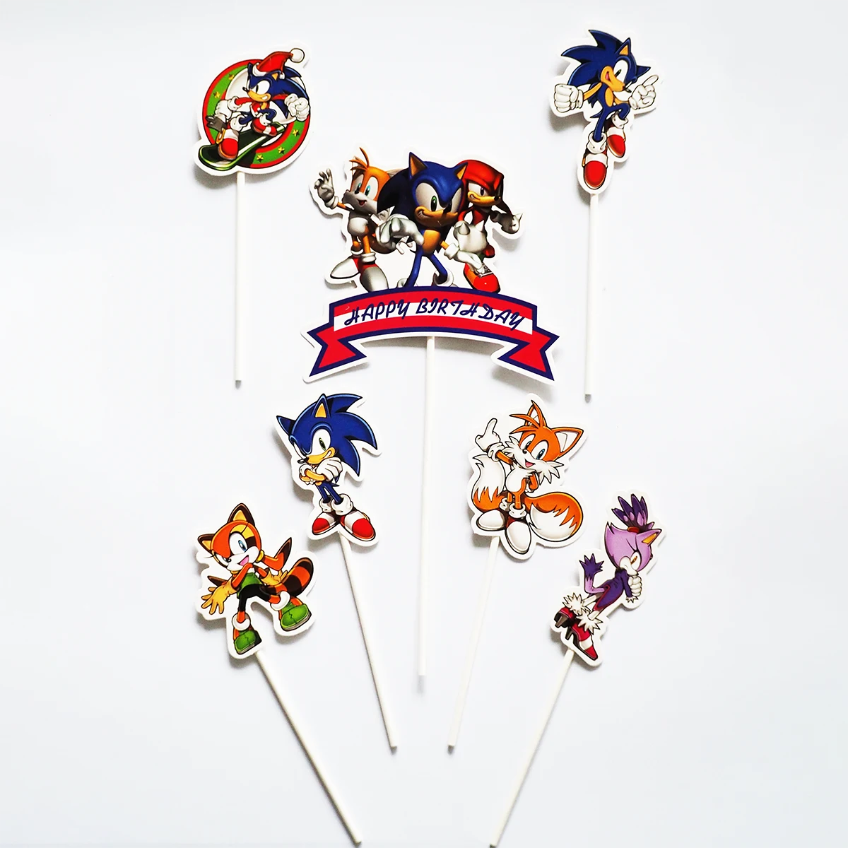 Set 7 Decoratiuni Tort Sonic